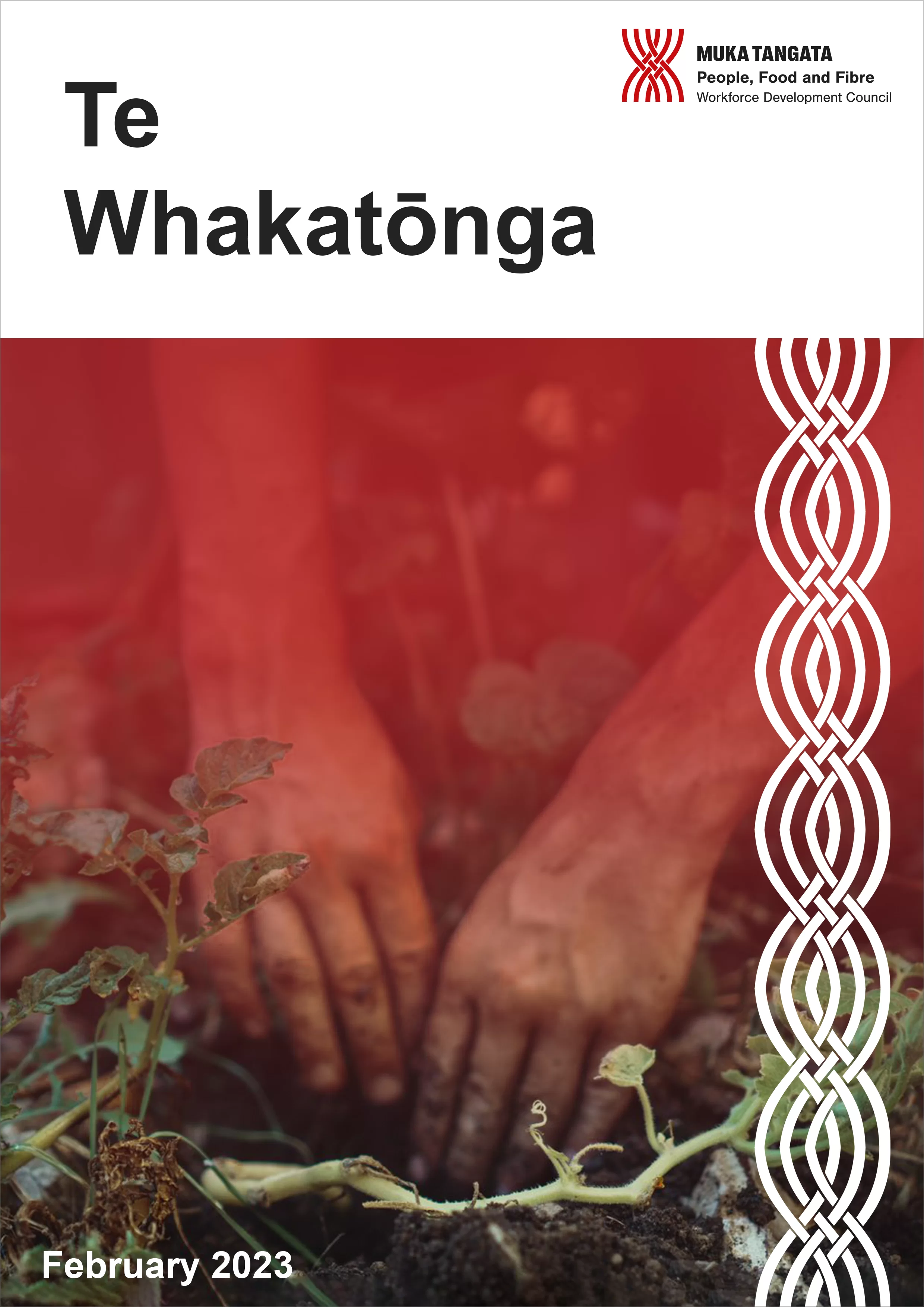 Decorative image displaying the Te Whakatōnga report cover.